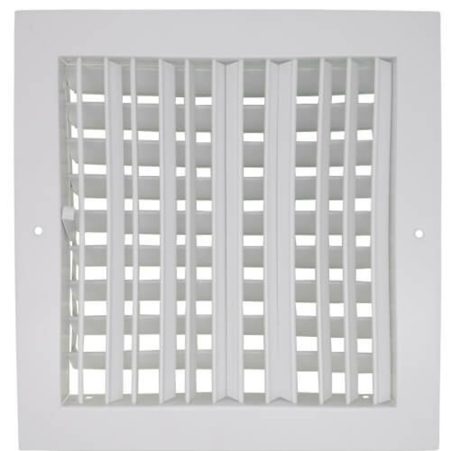 Hvac Hart & Cooley Commercial Registers & Grilles | 10" X 10" (Wall Opening Size) White Commercial Supply Register (821 Series)