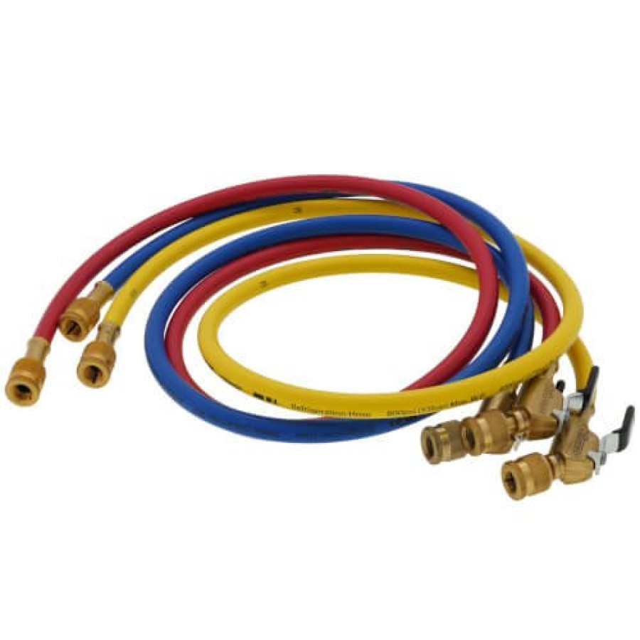 Hvac Hilmor Tools Hilmor Hvac Tools | H48Bves3 48" Refrigeration Hoses W/ Ball Valve End, 1/4" Dia. (Set Of 3)