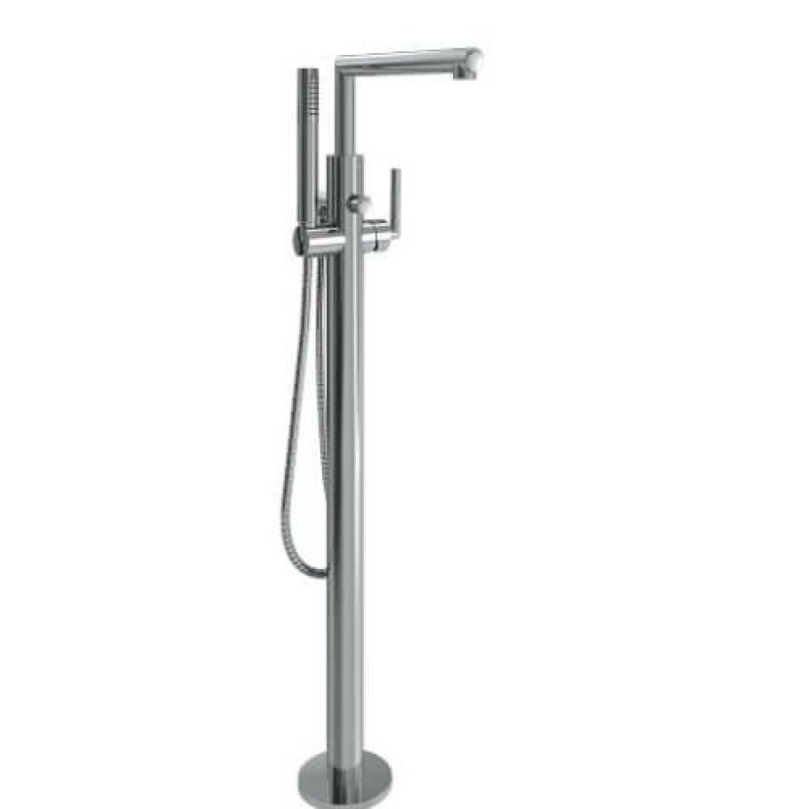 Plumbing Moen Bathtub Faucets | Arris Single Handle Floor Mounted Tub Filler W/ Hand Shower (Chrome)