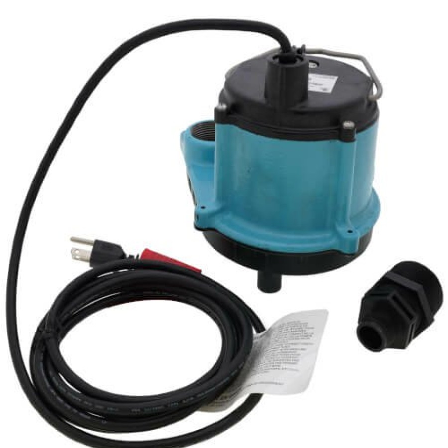 Plumbing Little Giant Sump Pumps | 6-Cim-R 1/3 Hp, 45 Gpm - Manual Submersible Sump Pump, 10Ft Power Cord