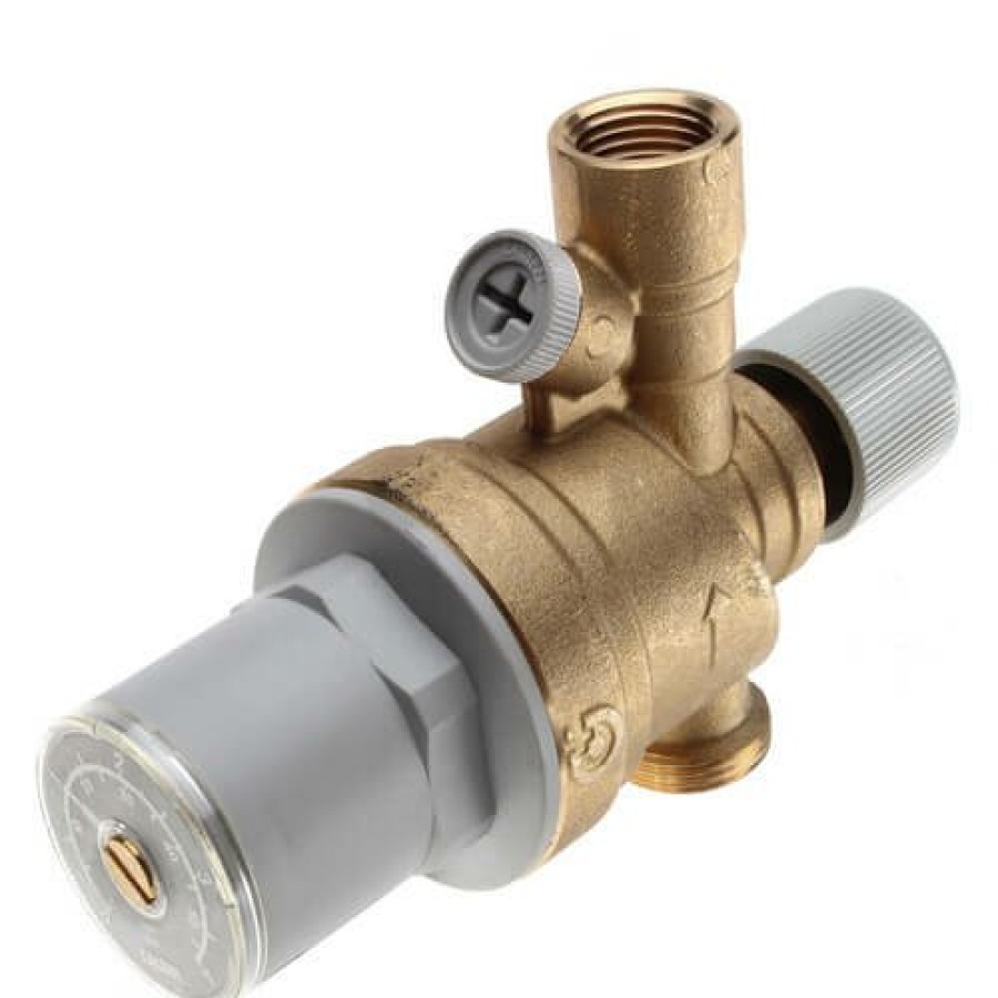 Heating Caleffi Boiler Fill Valves | 1/2" Npt Autofill Boiler Feed Valve W/ Pressure Gauge