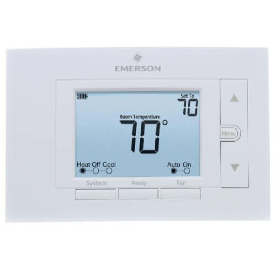 Thermostats White Rodgers | 5" Display Universal Non-Programmable Thermostat, 2 Heat/2 Cool