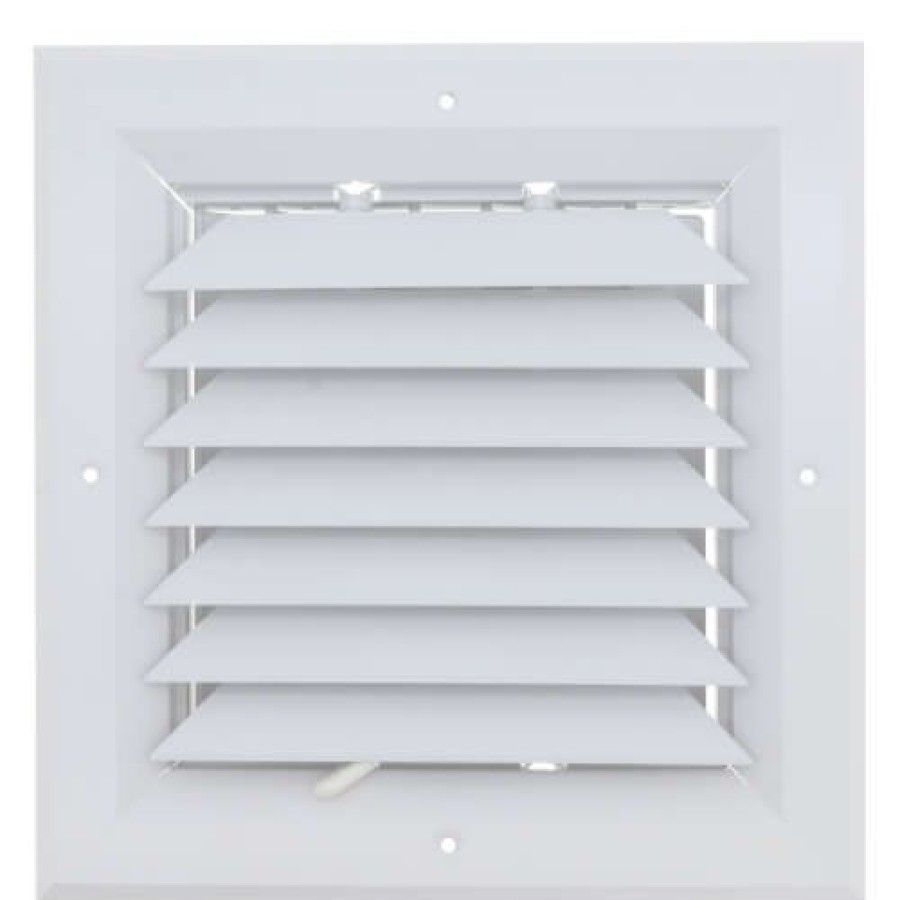 Hvac Hart & Cooley Diffusers | 8" X 8" (Wall Opening Size) White Ceiling Diffuser (A501Ms Series)