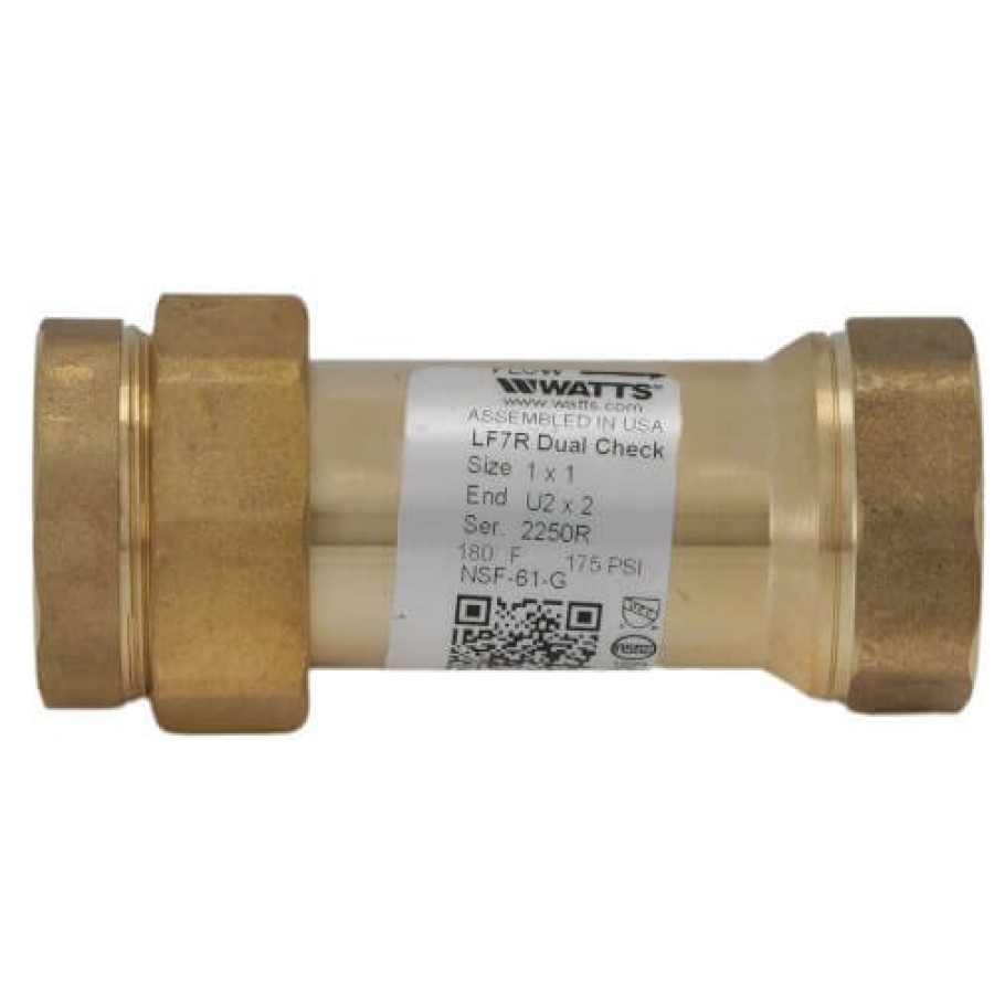 Plumbing Watts Dual Checks | 1" Lf7Ru2-2 Lead Free Dual Check Valve