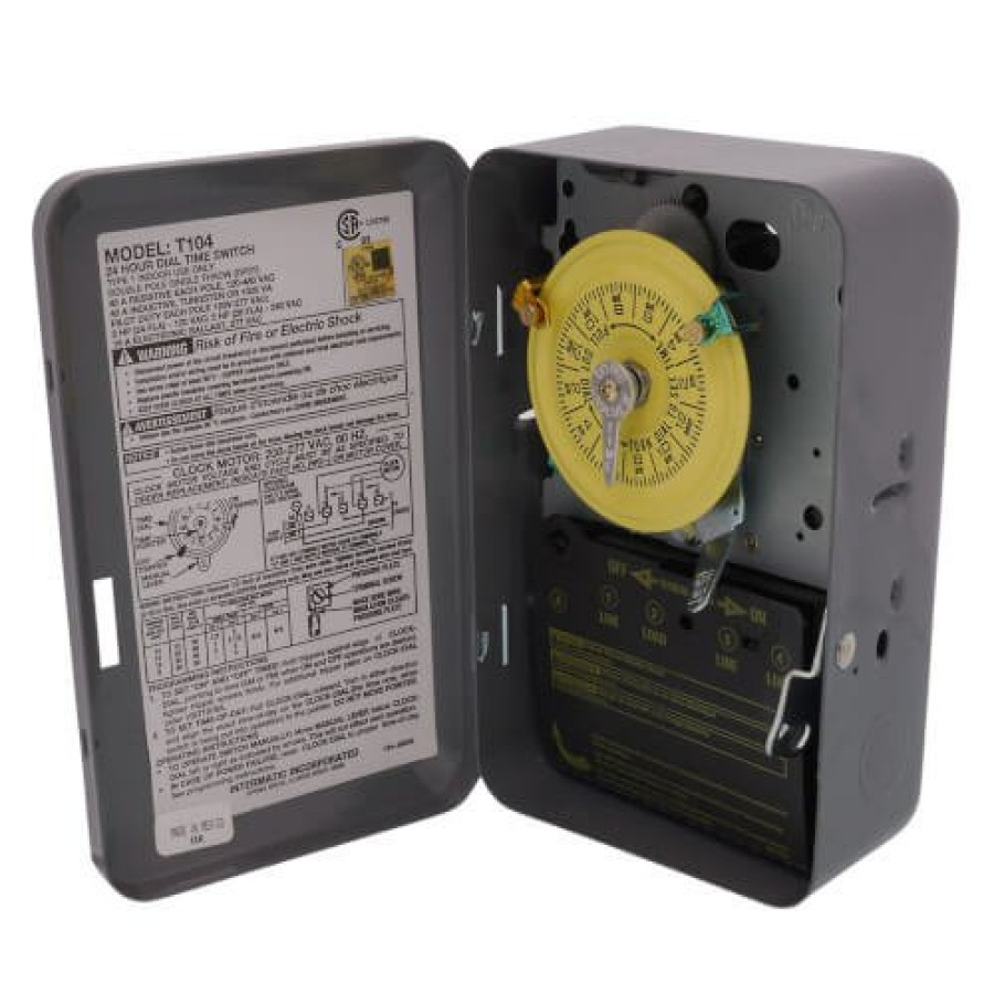 Electrical Intermatic Mechanical Timers | Heavy Duty Mechanical Time Switch, 40A, Dpst (208-277V)