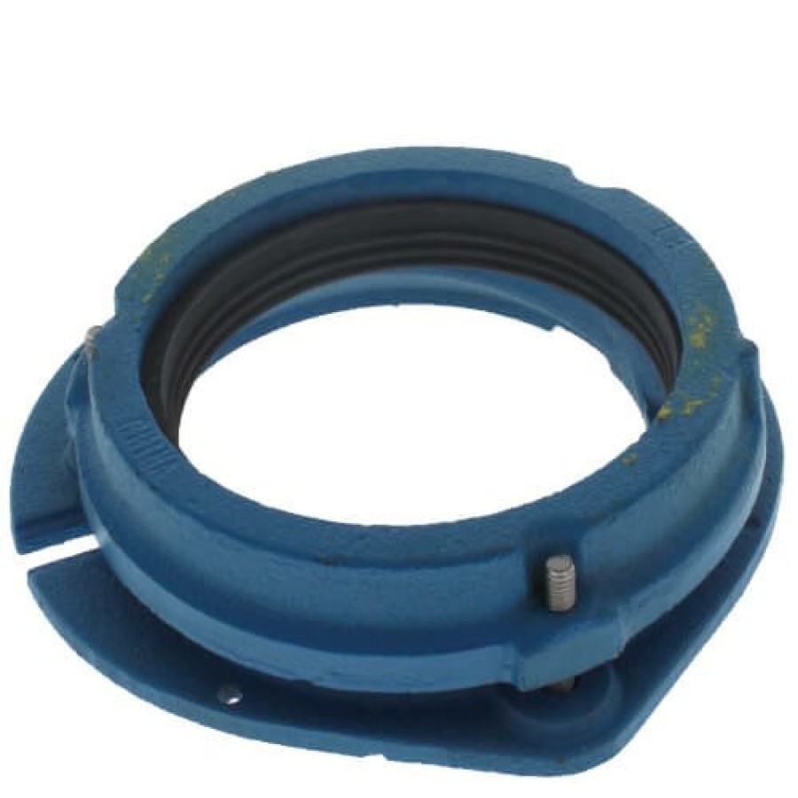 Plumbing Jones Stephens Cast Iron Closet Flanges | Cast Iron Closet Flange W/ 5/16" Bolt Slots, 4" Offset (Blue)