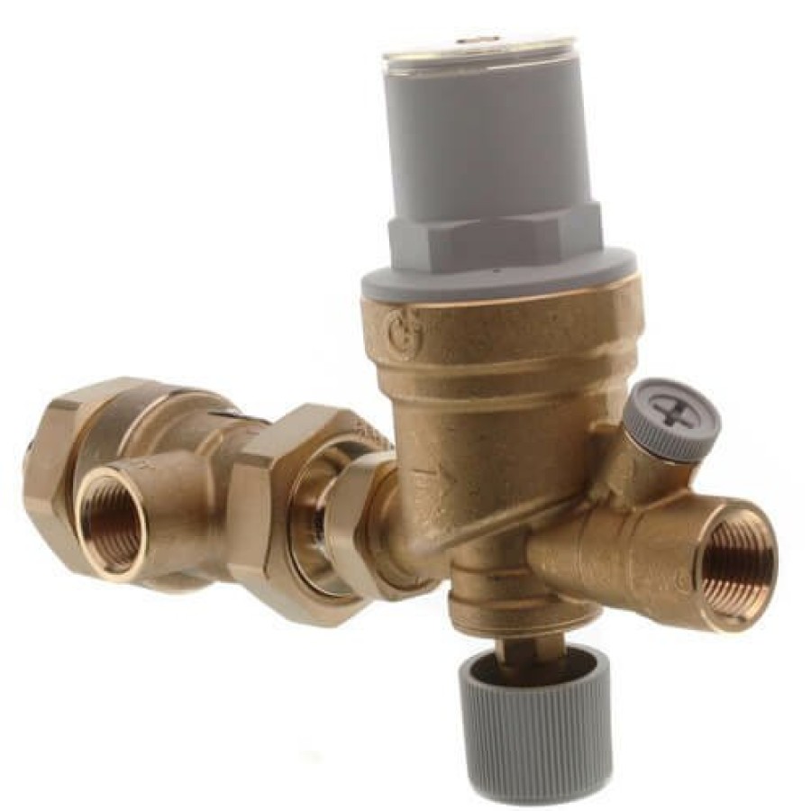 Heating Caleffi Combo Pressure Valves | 1/2" 573 Backflow Preventer & Autofill Combination W/ Pressure Gauge (Sweat X Npt)