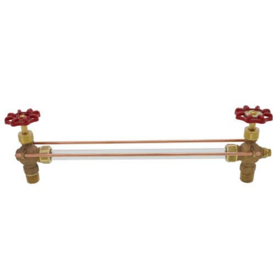 Heating Apollo Valves Steam Heating Specialties | 1/2" Heavy Composition Water Gauge W/ 12" Glass & Rod