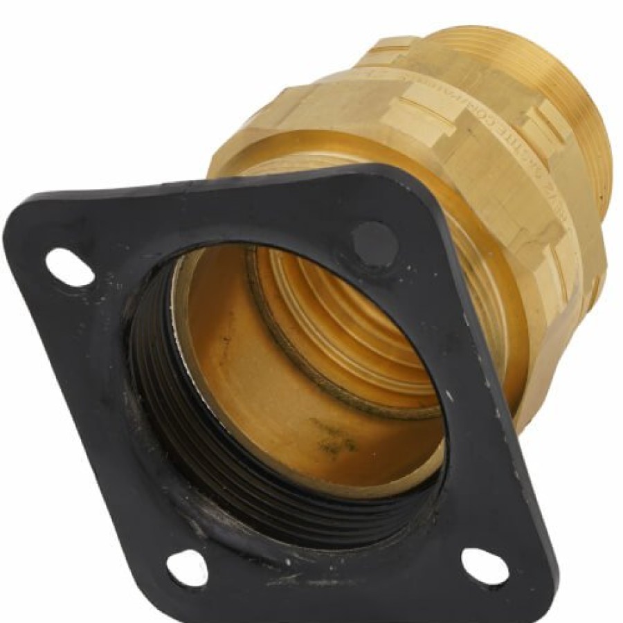 Heating Gastite Gastite Csst Fittings | 1-1/2" Termination Fitting X 1-1/2" Male Npt W/ Square Flange