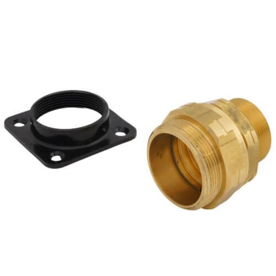 Heating Gastite Gastite Csst Fittings | 1-1/2" Termination Fitting X 1-1/2" Male Npt W/ Square Flange