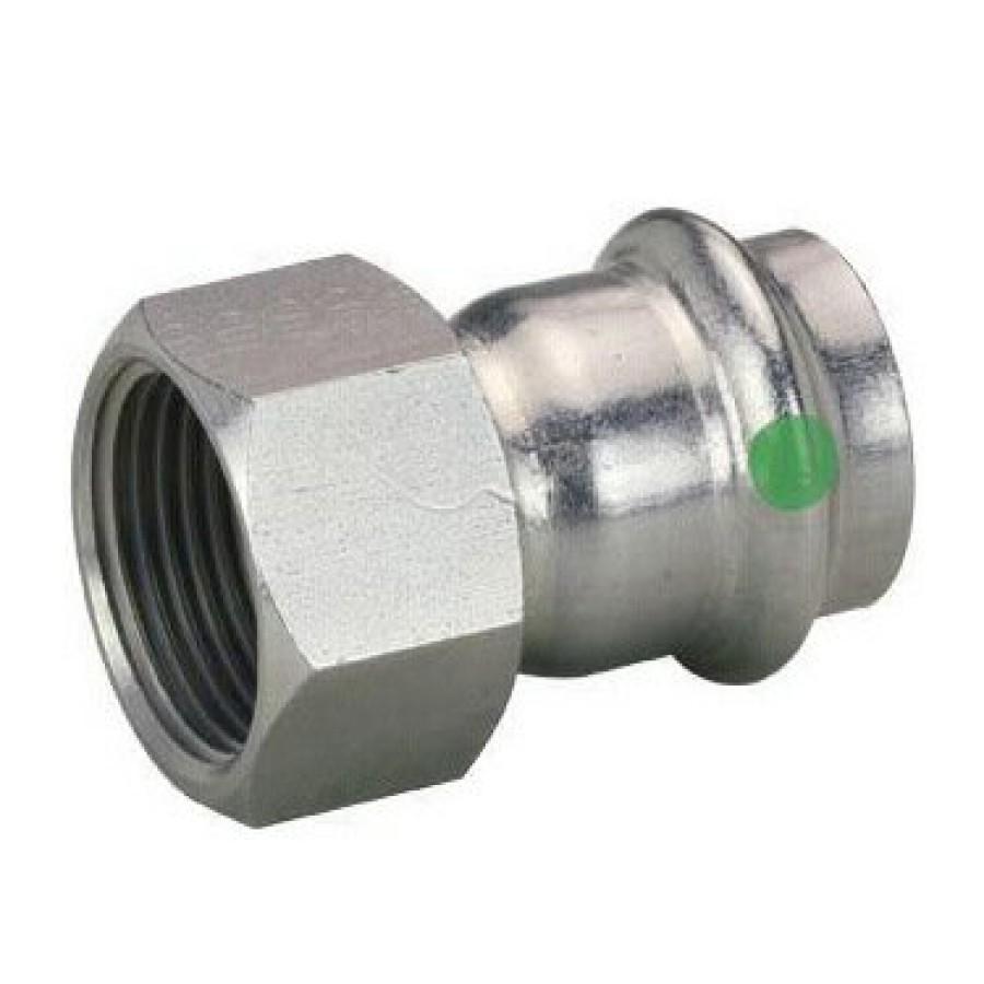 Plumbing Viega Propress 316 Stainless Steel Fittings | 1-1/4" Female Propress 316 Stainless Steel Adapter