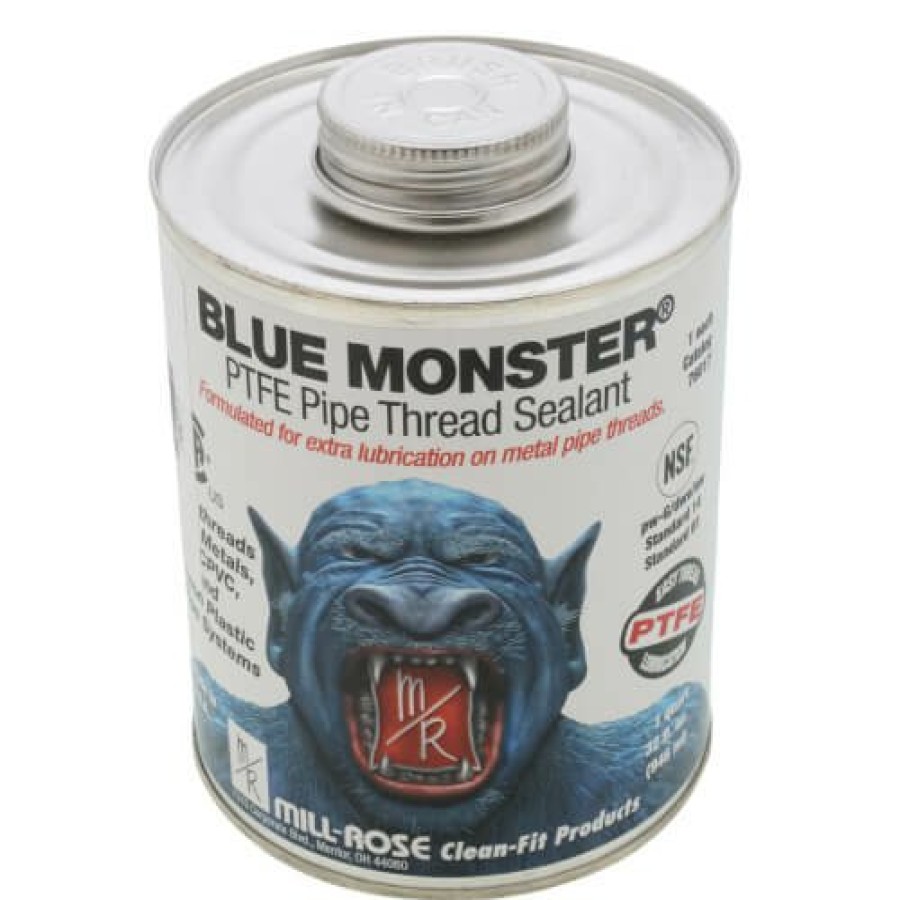 Plumbing Blue Monster Thread Sealants | Blue Monster Heavy-Duty Industrial Grade Thread Sealant With Ptfe (32 Oz.)