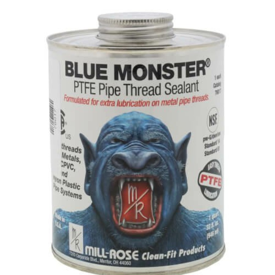 Plumbing Blue Monster Thread Sealants | Blue Monster Heavy-Duty Industrial Grade Thread Sealant With Ptfe (32 Oz.)